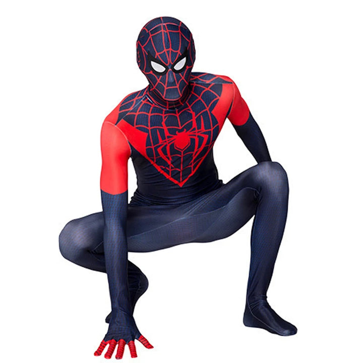 Spiderman Cosplay Fantasy Costumes Jumpsuit For Boys Girls Spider Man Miles Morales Superhero Halloween Carnival Zentai Bodysuit