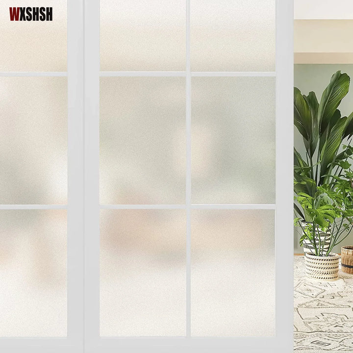 Frosted Glass Sticker No Glue Window Sticker Privacy for Office Bathroom Bedroom Shop Static Cling Window Film