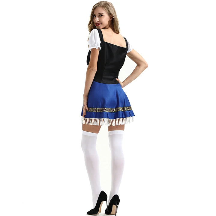 Women's Oktoberfest Dress Oktoberfest Wench Waitress Serving Maid Costume Women Octoberfest Bavarian Beer Girl Party Fancy Dress