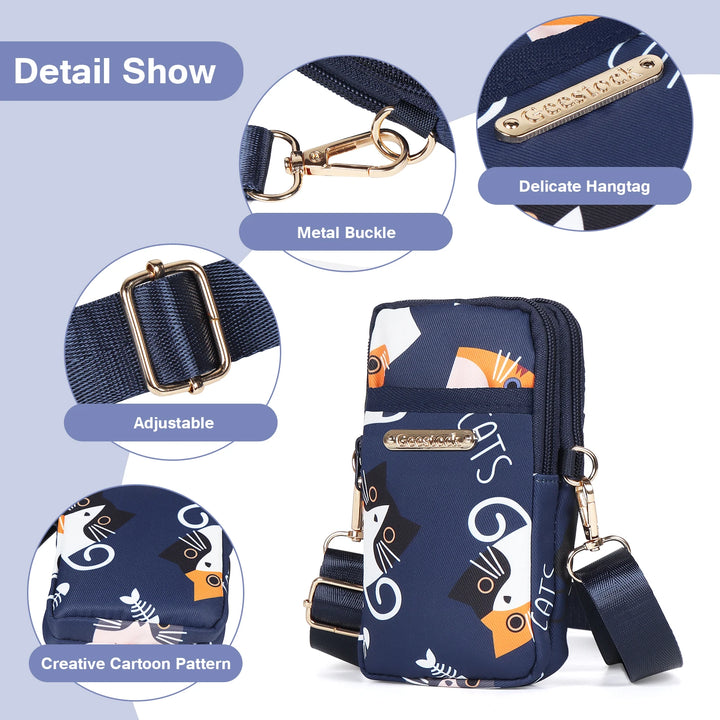 Designer Fashion Mobile Phone Bag Women's Messenger Bag All-match Mini Crossbody Bag Hanging Neck Coin Purse Vertical Handbag