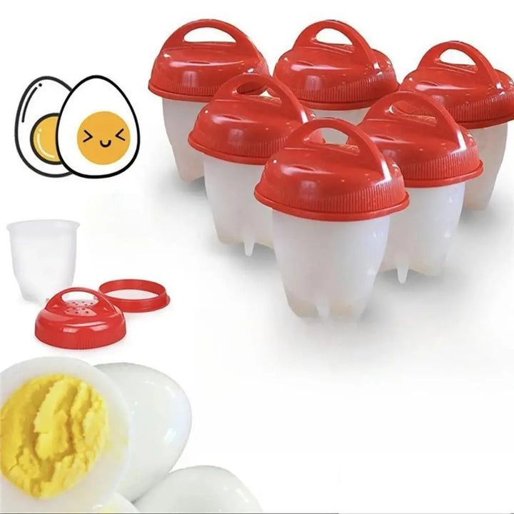 1/3/6pc Egg Poachers Cooker Silicone Non-Stick Egg Boiler Cookers Pack Boiled Eggs Mold Cups Steamer Kitchen Gadgets Tools