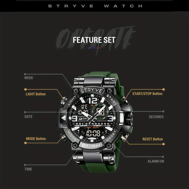 Sports Colorful Luminous Electronic Waterproof Watch Multifunctional Middle School Students' Watch