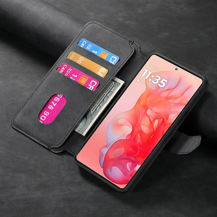 Leather flip magnetic suction detachable Back Cover For Motorola Moto G Stylus 5G (2024) 6.7 "Card slot wallet shockproof Case