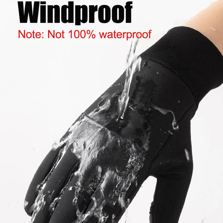 Winter Flip Open Two Finger Gloves Men Women Warm Touch Screen Gloves Outdoor Windproof Waterproof Cycling Skiing Fishing Gloves