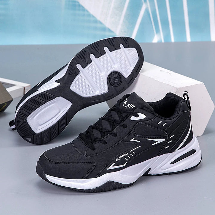 Thick Sole Versatile Clunky Sneaker for Men 2024 New Trend Mesh Lace Up Breathable Casual Sports Shoes Increased Soft Soles