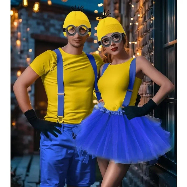 Minion Costume For Adults Costume Minion Goggles And Hat Outfit Cosplay Accessories For Fancy Dress Party Despicables Me costume