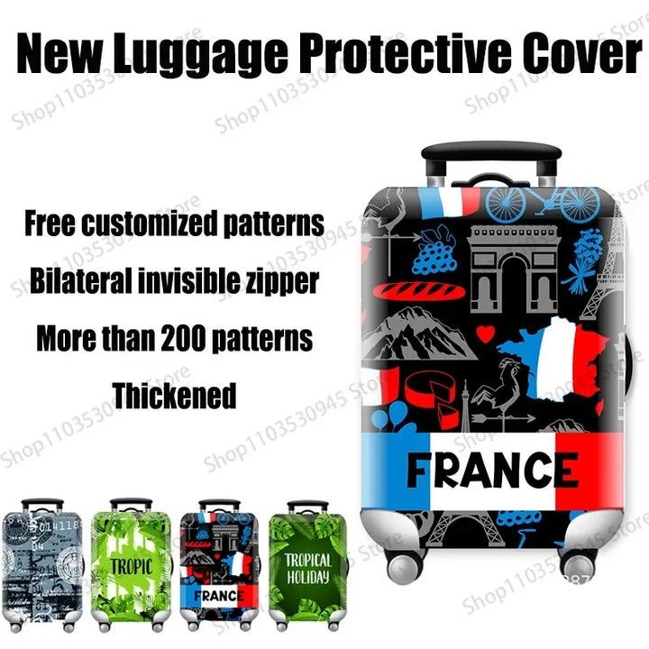 Luggage Covers Protector Fashion Travel Luggage Suitcase Protective Cover Stretch Dust Covers Travel Accessories Luggage Supplie