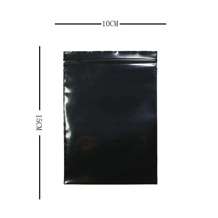 100pcs Multi Sizes Reclosable Poly Ziplock Package Pouches Black Heat Sealing Zip Lock Plastic Storage Bags