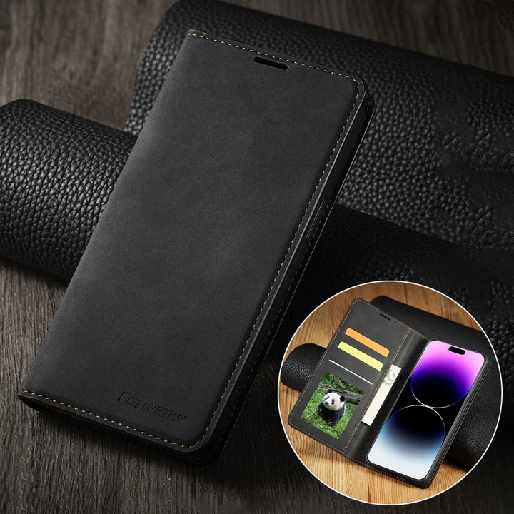 Wallet Luxury Skin Friendly Magnetic Flip With Card Slot Stand Leather Case For iPhone 15 Pro Max 14 Plus 13 12 11 X XS XR 8 7