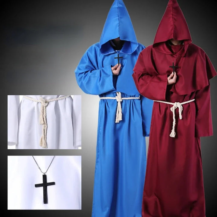 New Halloween Men Medieval Monk Robes Monk Costumes Wizard Costumes Priest Costumes Cosplay Costumes