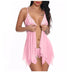 Women Sexy Night Dress Erotic Lingerie Front Closure Transparent Lace Underwear 2024 Floral Sleepwear Sex Woman Nightie