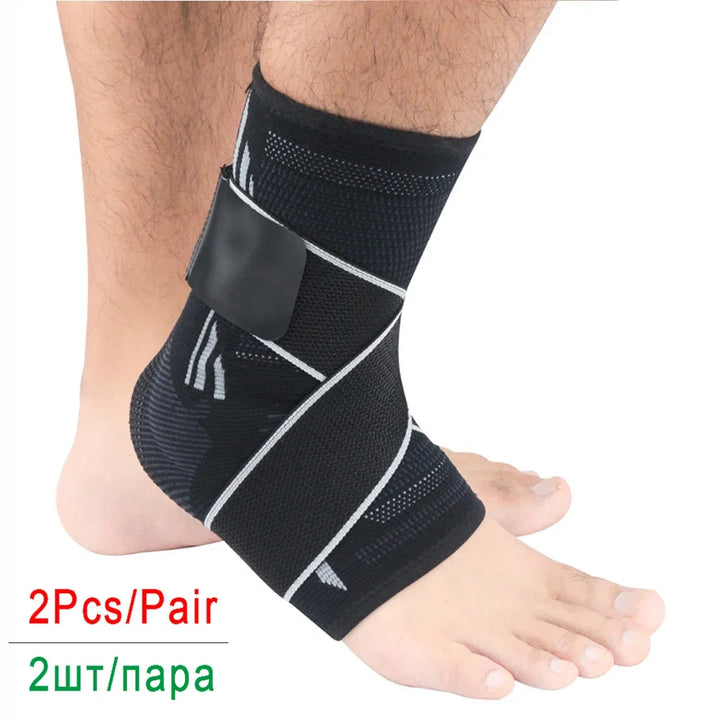 2Pcs Ankle Brace Breathable Ankle Support Comfortable Ankle Stabilizer with Compression Wrap Support for Men Women Sports Sprain