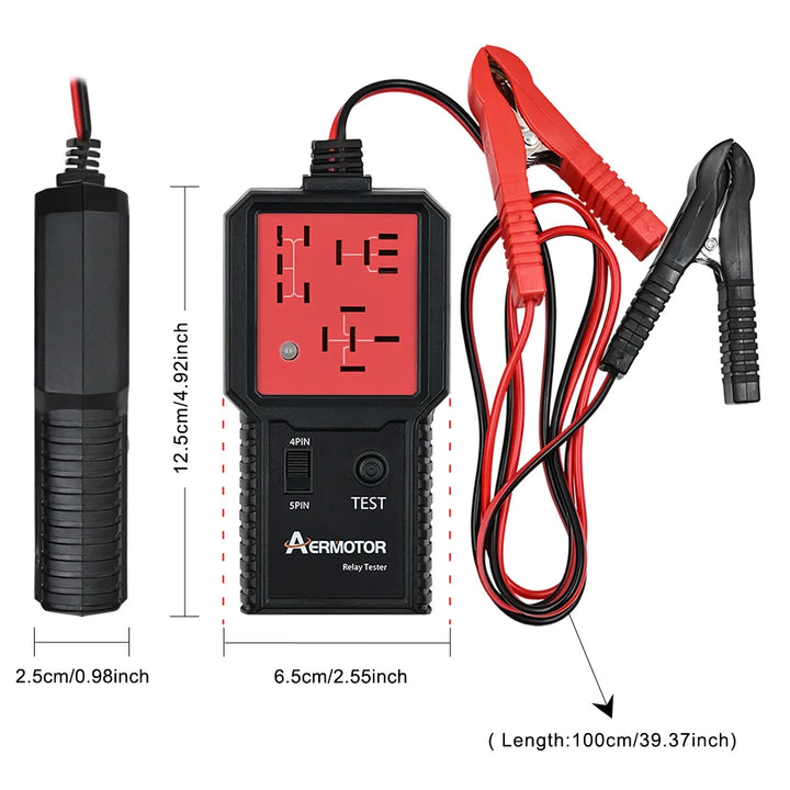 Aermotor 12V Car Relay Tester Electronic Automotive Relay Detector Auto Battery Checker Alternator Analyzer Diagnostic Tool ﻿