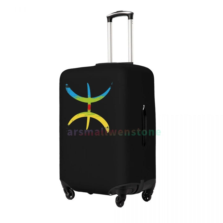 Kabyle Amazigh Flag Luggage Cover Suitcase Protector Thicken Elasticity Dust Covered Anti-scratch Protective Case 18-32 Inch