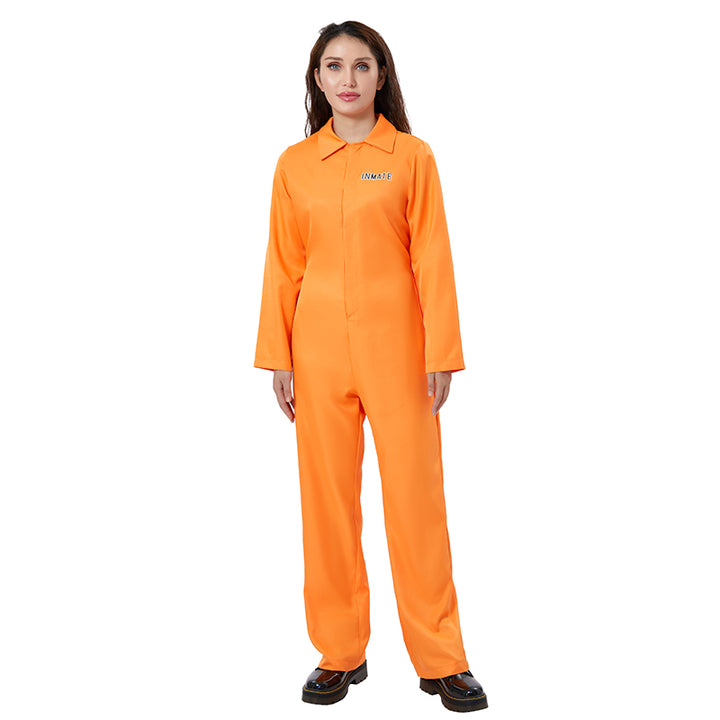 Unisex Jail Women Mens Toddlers Prisoner Jumpsuit Orange Prisoner Jumpsuit Halloween Costume Jail Criminal Prisoner Costume