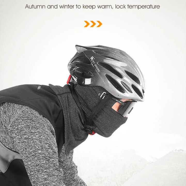 WEST BIKING Balaclava Cycling Cap Winter Warm Running Scarf Bike Full Face Cover Headwear Climbing Skiing Cold-proof Hat