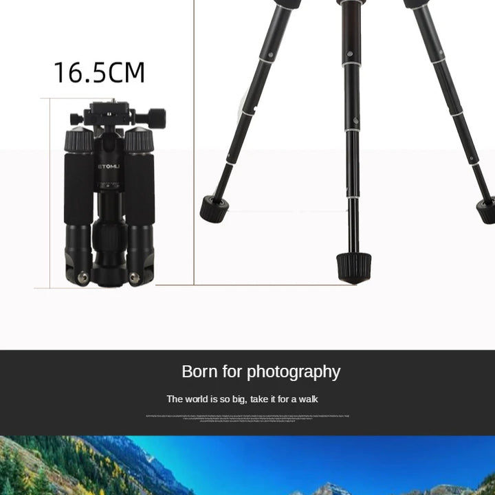 Aluminum Alloy Mini Tripod with Ball Head, Digital SLR Camera Desktop Stand, Portable Phone Tripod Stand