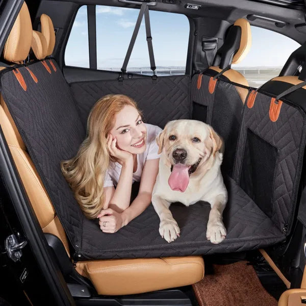 Backseat Dog Car Seat Cover Hard Bottom, Hard Bottom Car Seat Cover, Hard Bottom Extender for Large Dogs Keep Car Clean