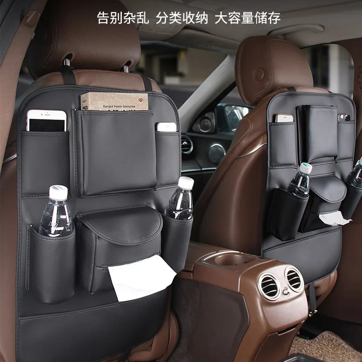 Car Accessories Universal Car Seats Organizer with Tray Tablet Holder Multi-Pocket Storage Automobiles Interior Stowing Tidying