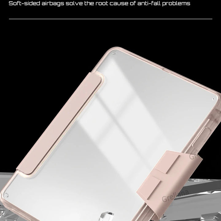 Case Magnetic for iPad Air 11 Cover iPad Air 4 5 10th 10.9 9.7 7th 8th 9th Gen 10.2 3 pro 10.5 11 With Y-Shaped Fold Clasp Funda