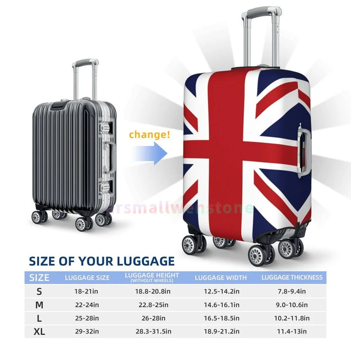 United Kingdom Flag Luggage Cover Suitcase Protector Thicken Elasticity Dust Covered Anti-scratch Protective Case 18-32 Inch