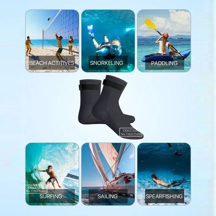 5mm Neoprene Diving Socks Wetsuit Surf Shoes Thermal Quick Dry Non-slip Swimming Boots Aqua Shoes Warm Beach Sock For Men Women