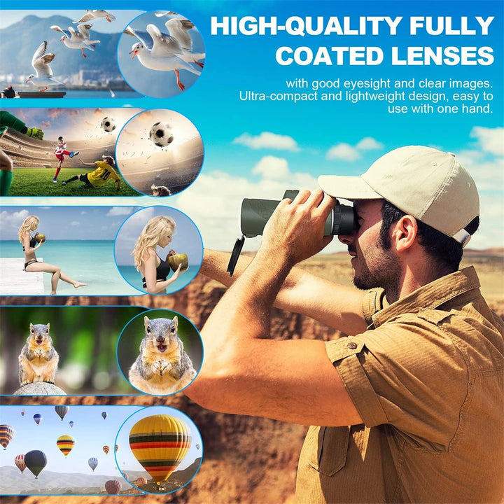 APEXEL 80X100 HD Monocular Telescope for iphone Zoom Phone Telescope with Tripod Clip for Outdoor Hunting Camping Bird Watching