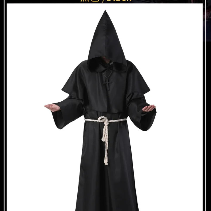 New Halloween Men Medieval Monk Robes Monk Costumes Wizard Costumes Priest Costumes Cosplay Costumes