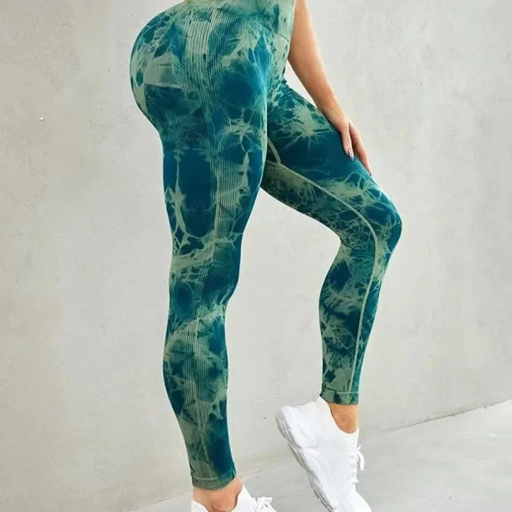 Tie Dye Yoga Pants Sport Leggings Women Seamless High Waist Push Up Woman Tights Fitness Workout Leggins Gym Clothing 2023 New