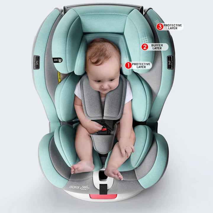 7DF baby 0-12 years old baby carseats children's car seats secure car seat Convenient 360 ° rotating seatd 1-12 Years Old Chairs