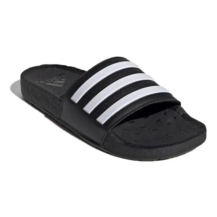 adidas Adilette Boost Slides Black White Stripes Sneakers shoes FY8154