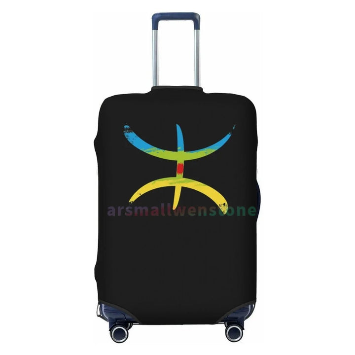 Kabyle Amazigh Flag Luggage Cover Suitcase Protector Thicken Elasticity Dust Covered Anti-scratch Protective Case 18-32 Inch