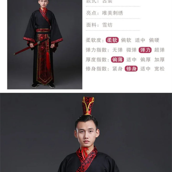 Chinese Ancient Clothes Hanfu Cosplay outfit for Men and Women Adults Halloween Costumes for Couples