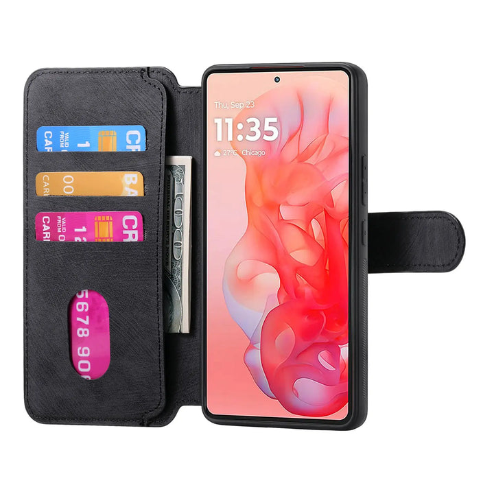 Leather flip magnetic suction detachable Back Cover For Motorola Moto G Stylus 5G (2024) 6.7 "Card slot wallet shockproof Case