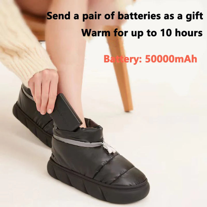 Electric heating warm shoes Heated Slippers Men Women Thermal Shoes with 5000mAh Rechargeable Battery Winter Warm Shoes