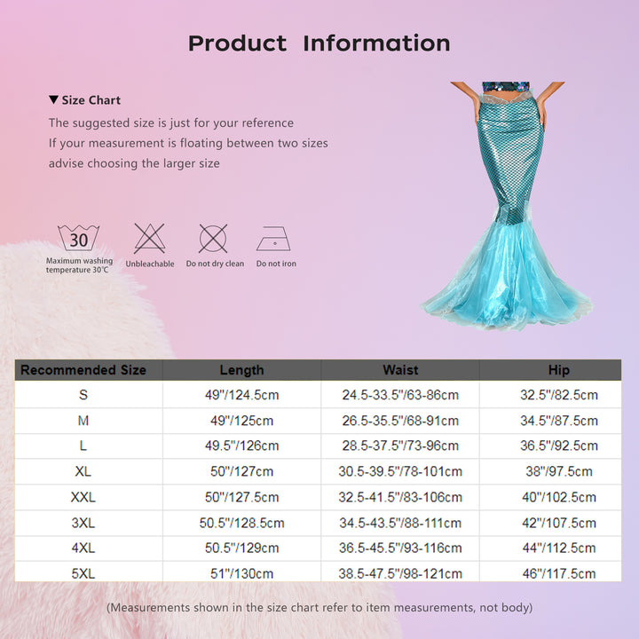 Women Ladies Shiny Sequined Mermaid Tail Skirt Party Photography Cosplay Costume Long Mermaid Tail Halloween Theme Party Dress