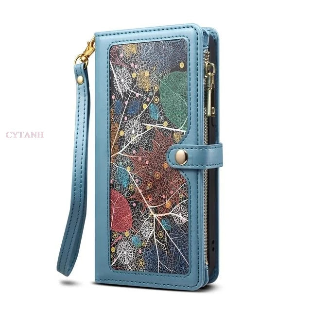 For Pixel 9 Pro XL 5G Crossbody Zipper Wallet Leather RFID Case For Google Pixel 8A Luxury Cover  6 7 8 9 Pro 7A 6A 8 A Funda