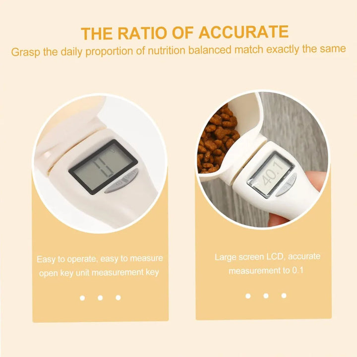 Electronic Measuring Spoon, Digital Spoon Scale with LED Display, 800g/1g Precision,Daily Meals Pet Dog Food Gadgets for Kitchen