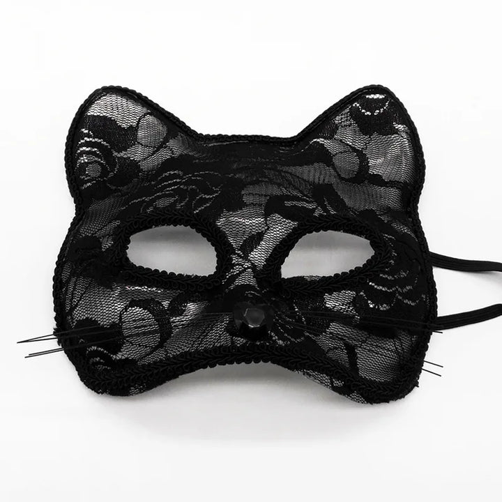 Sexy Lace Mask Women Cat Cosplay Supplies Dance Party Performance Masquerade Fox Mask Couple Animal Face Decor Eyes Accessories