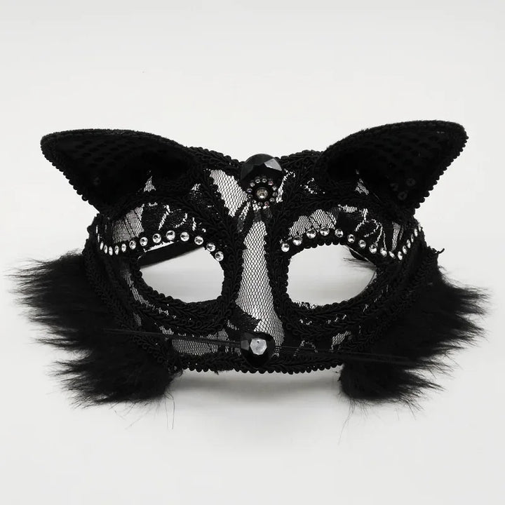 Sexy Lace Mask Women Cat Cosplay Supplies Dance Party Performance Masquerade Fox Mask Couple Animal Face Decor Eyes Accessories