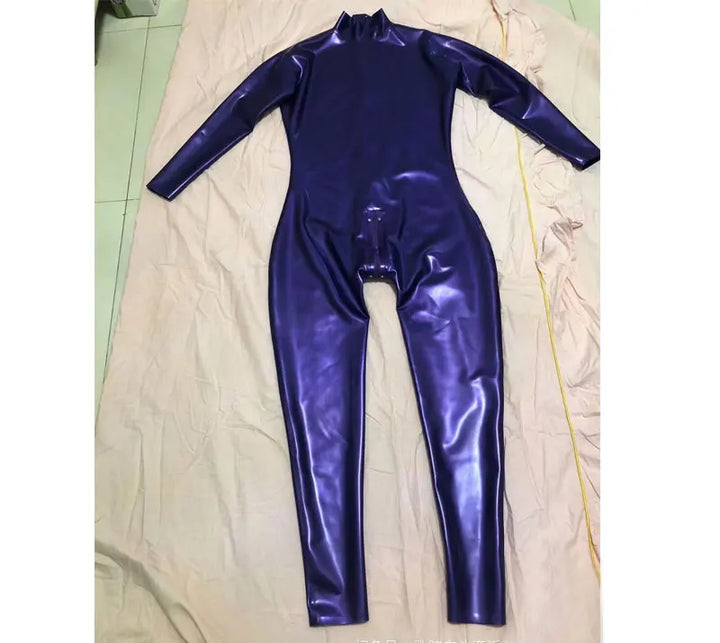 Sexy Black Coverall Bodysuit Adult Latex Rubber Catsuit For Men and Women Unisex Latex Suit Bodysuit Multiple Styles To Choose