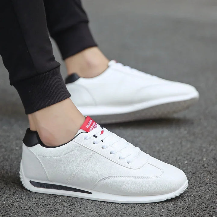 New PU Leather Sneakers Men Comforthable Vulcanized Shoes 2024 Trend Boys Sport Sneakers Mens Casual Shoes Fashion School Tennis