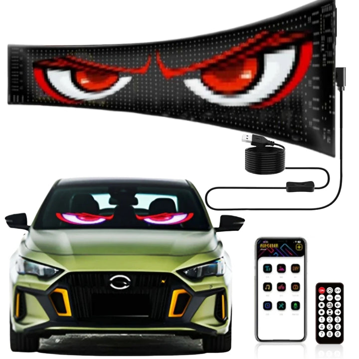 Flexible Screen LED Car Windshield Eyes LED Matrix Pixel Panel Display Blazexel Evil Eyes LED Screen For The Car Windshield