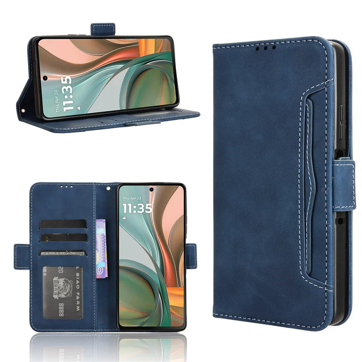 For Motorola Moto G75 5G Luxury leather wallet case Multi card slot for Moto G 75 G75 Magnetic phone case