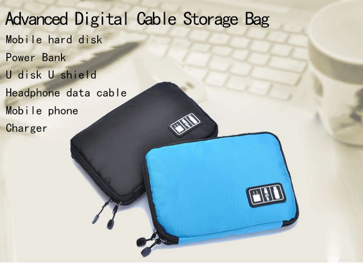 Travel Organizer Bag Universal Electronics Accessories Digital Storage Case for Portable Charger Usb Cable Headphone Power Bank