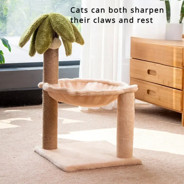 Cat Climbing Frame Coconut Tree Double Hammock Cat Climbing Frame Wear-resisting Scratching Post Cactus Pet Nest Pet Supplies