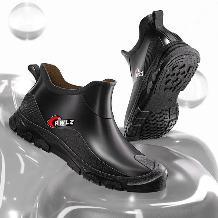 Rain Boots for Men Fashionable All-season Non-slip Waterproof Rubber Shoes for Fishing Work, Car Wash Wear-resistant Water Boots