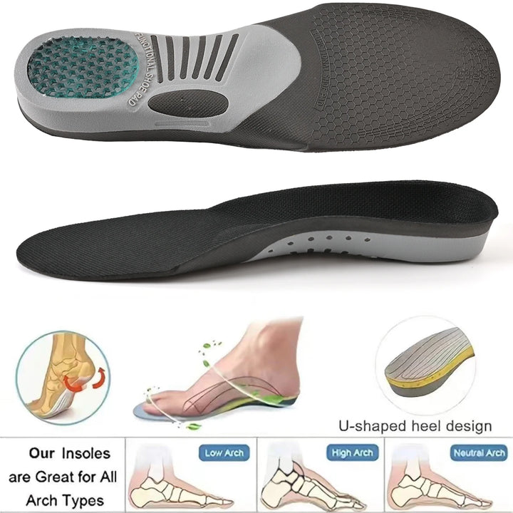 1 Pair Plantar Fasciitis Orthotic Shoe Inserts Arch Support Gel Comfort Shoe Insoles Athletic Running Insoles For Women And Men