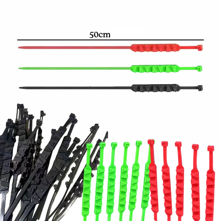 Anti-Skid Snow Chains for Motorcycles and Bicycles Non-slip Cable Ties Motorbike Emergency Tire Tool Winter Accessories 3/5pcs