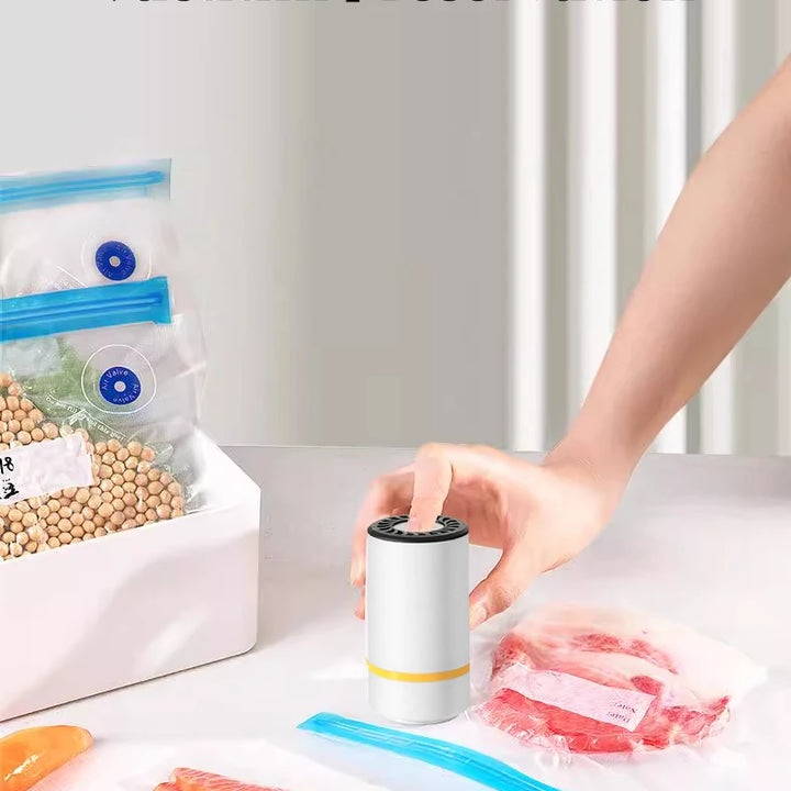 high-quality food handheld vacuum sealer Portable & Rechargeable Vacuum Sealer (Vacuum Sealers+ 30 reusable vacuum seal bags